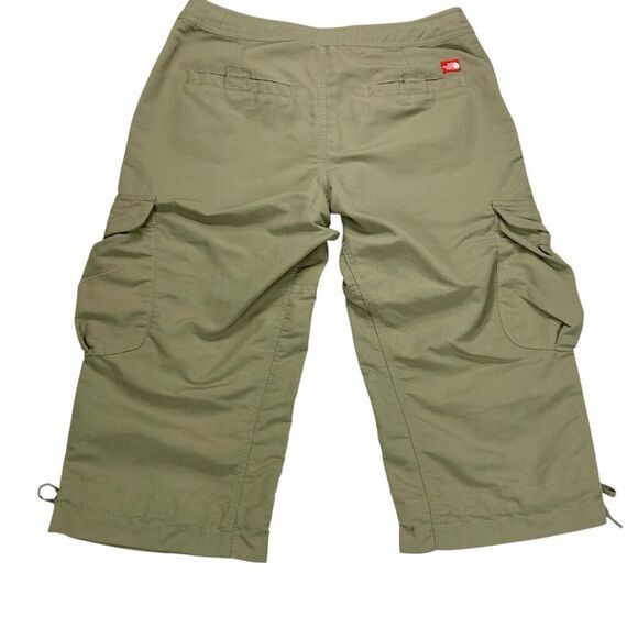 The North Face Cargo Shorts Women Size 8 Green Paramount Propel Capri Hiking New - Picture 7 of 14